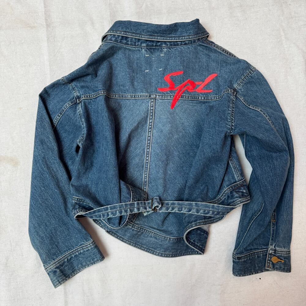 Kim Gordon's SS19 Self Portrait x Lee Denim Trucker Jacket Women's Medium Sp-L